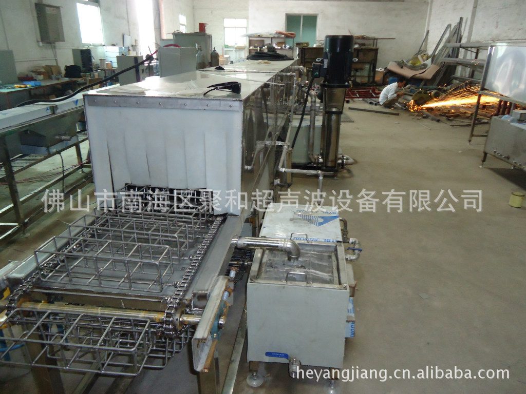 广东佛山链网通过式门控五金超声波、喷淋清洗机