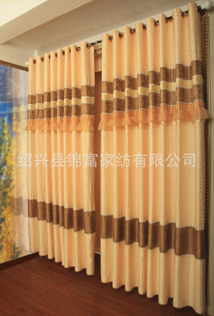 【出口中东中亚中美非洲等外贸窗帘布全涤色织