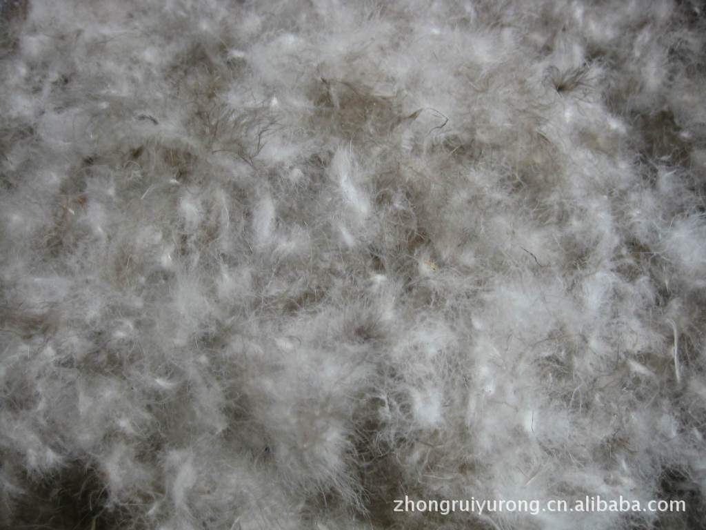 90%新国标水洗灰鸭绒 羽绒服羽绒被填充物价