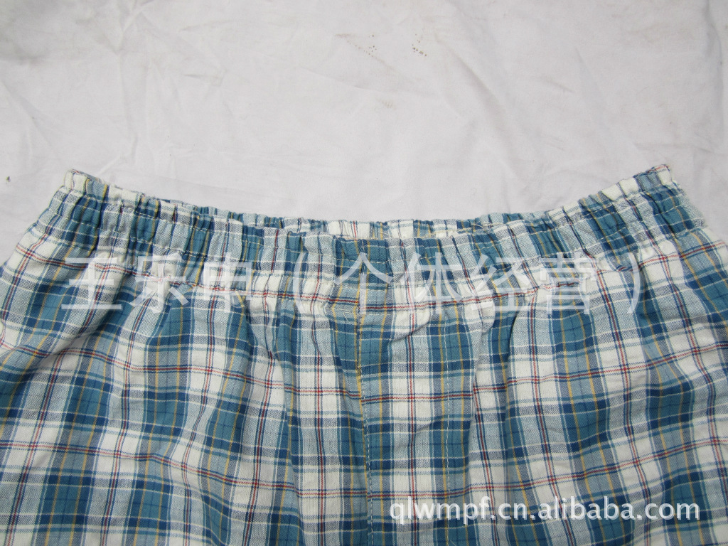 装批发 外贸日单男士休闲短裤 纯棉<em>格子马裤</em>】