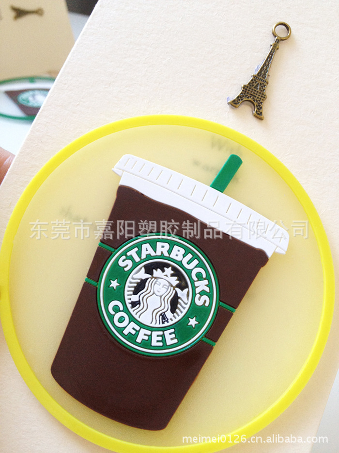 【星巴克杯垫 透明星巴克杯垫 卡通星巴克杯垫
