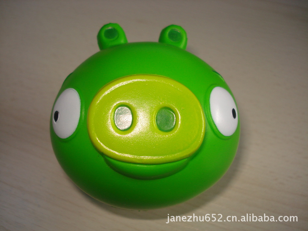 PU压力球stress ball-绿色猪图片,PU压力球stre