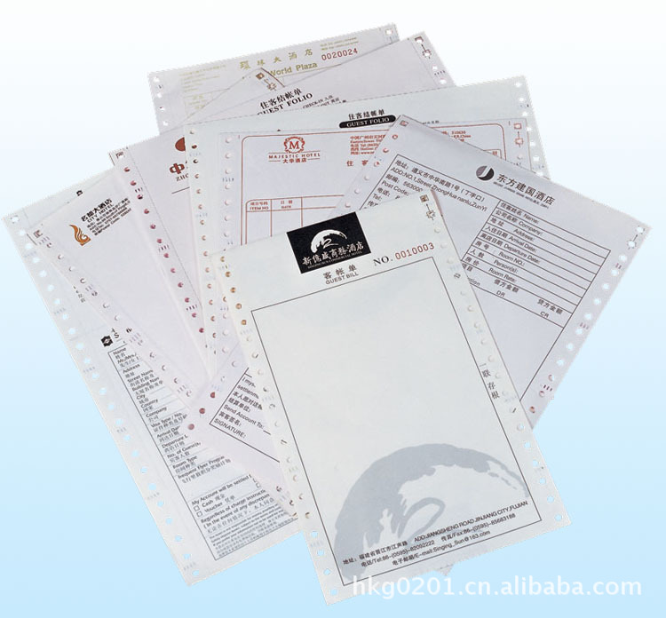 定做印刷酒店账单 客房入住单 结算单 入住登记