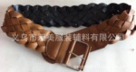 供应优质时尚 长方形针扣编织仿皮女式腰带