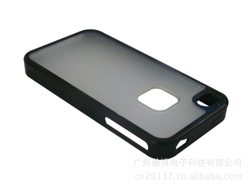 手机保护套-苹果iphone4S双色logo孔手机保护