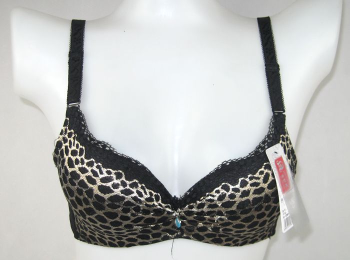 彩芙2013 A杯豹纹加厚超聚拢内衣<em>文胸后面</em>三