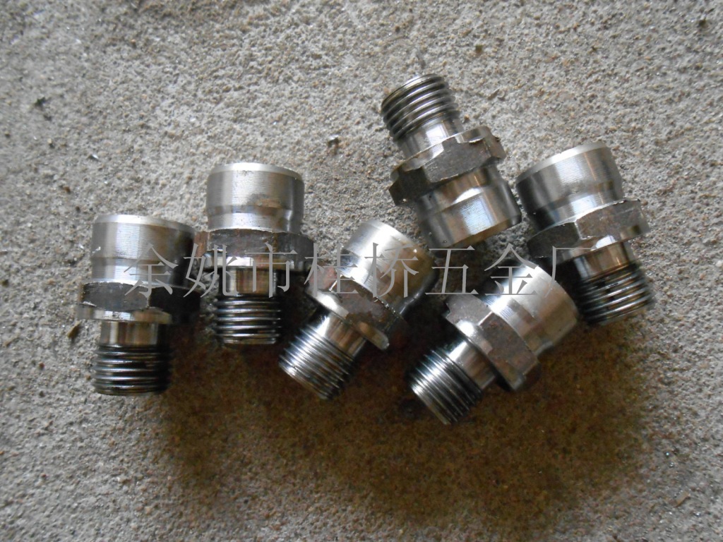 液压接头-数控车精加工不锈钢锥度螺纹卡套式