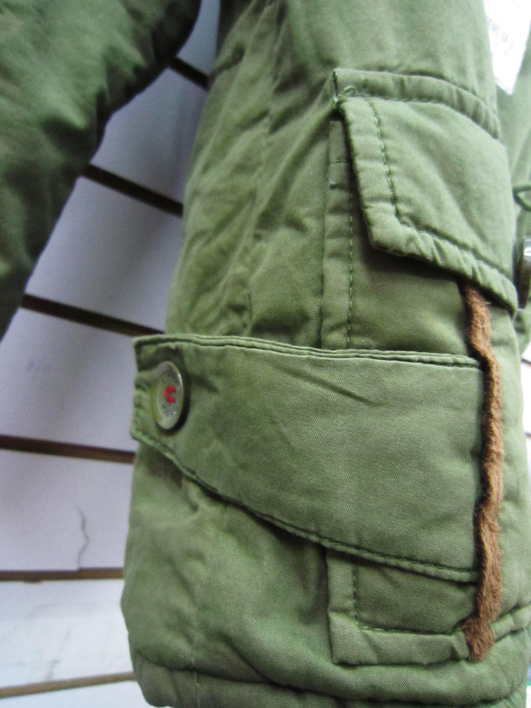 2012冬季新款 军绿色 男童棉袄 韩版加绒加厚长