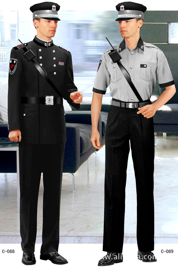 【夏季CVC高密斜高档面料的保安服,保安服批