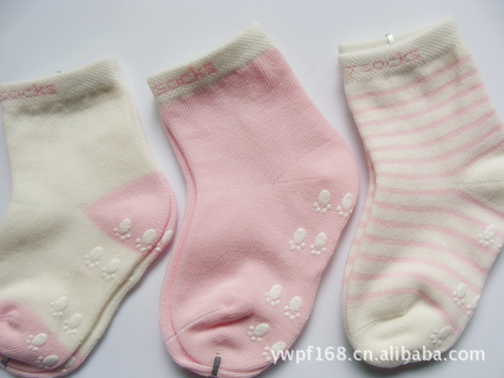 厂家直销婴幼儿全棉棉袜0-6个月宝宝穿粉色系