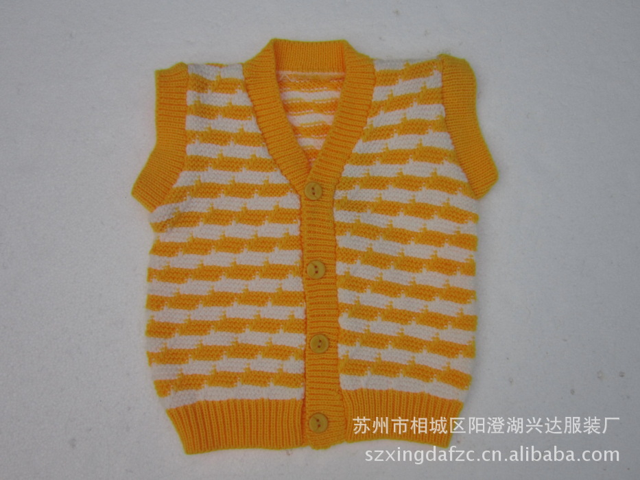 【批发<em>宝宝</em>毛线<em>背心</em> 针织衫 大号马甲<em>背心</em> 条纹