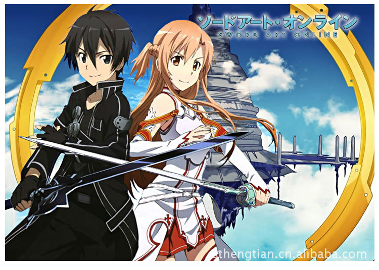 笔袋-<em>刀剑神域</em>笔袋 卡通动漫周边 <em>桐人</em>亚丝娜细