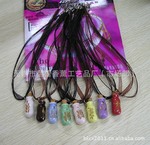 【批发】TC05彩线花生陶瓶项链,芳香饰品,精油瓶挂件,项链