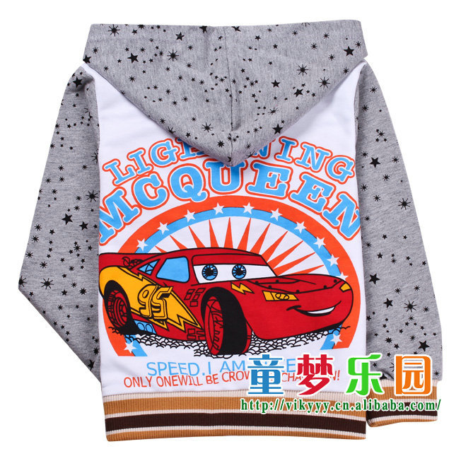 【外贸2012新款 汽车总动员<em>儿童卫衣开衫</em>外套