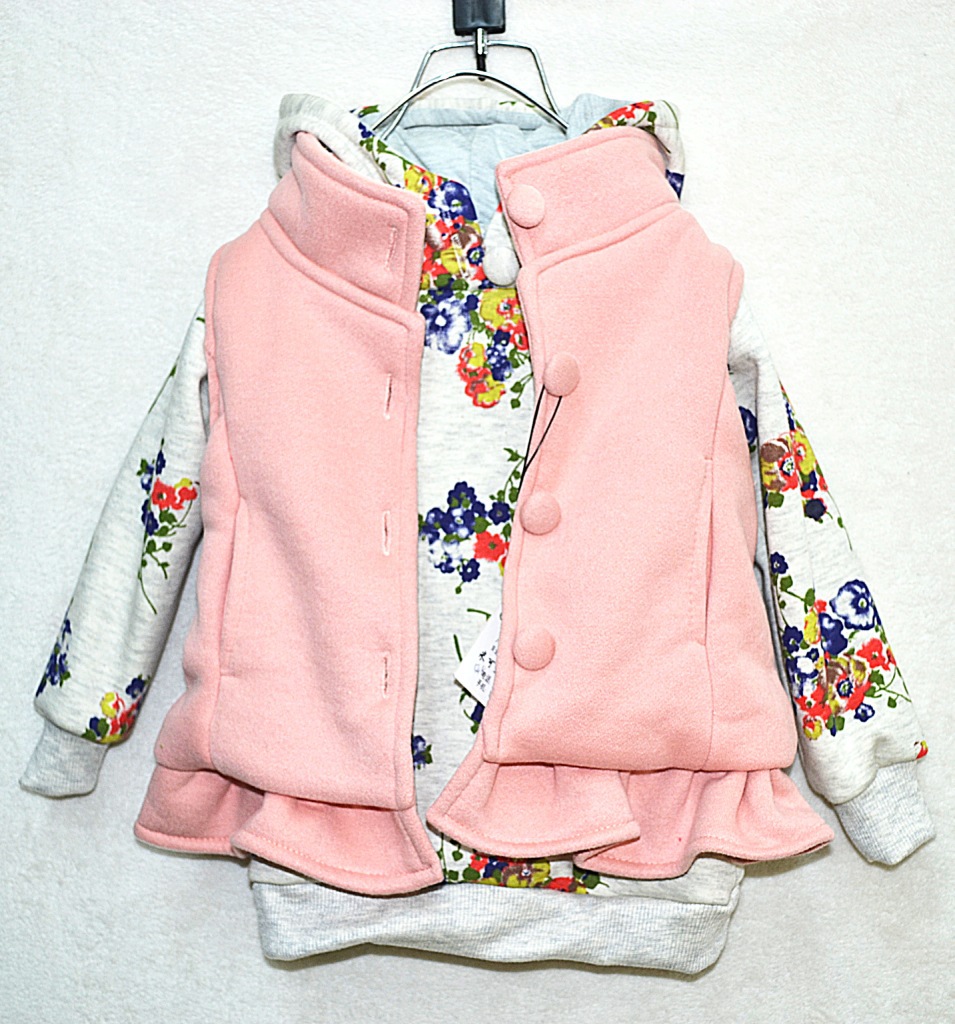 【批发供应新款女童秋装卫衣<em>马夹两件套</em> <em>韩版</em>