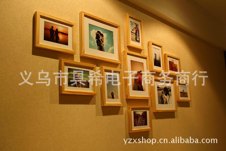 <em>照片墙批发</em> 11框创意组合影楼婚纱相片生活墙