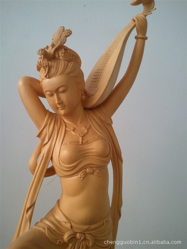 【<em>木雕</em>工艺品《<em>四大美女</em>》《飞天》仕女摆件 