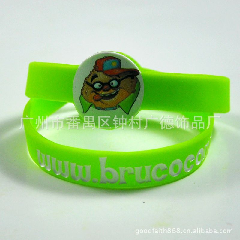 【畅销欧美创意硅胶手环 能量手环 可印LOGO