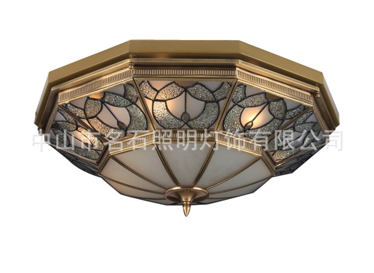 复古全铜灯-定性产品 厂家供应 全铜半吸顶灯 焊锡灯 全铜吊灯 欧式古典全铜吸顶灯