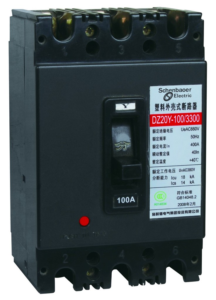 低压断路器-DZ20Y-100\/3300塑壳断路器 双电
