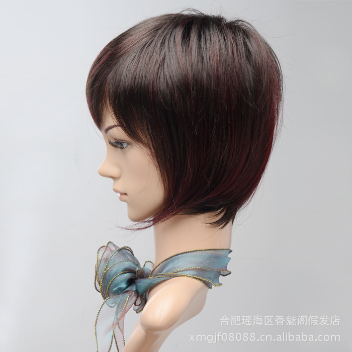 【假发\/时尚刘海女式短发BOBO头\/蓬松修脸设