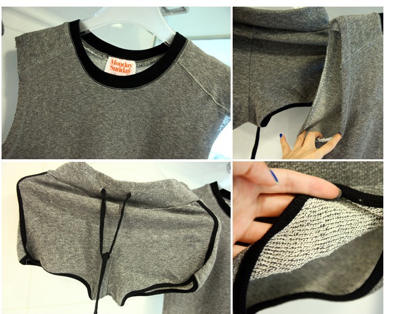 【韩国同款!<em>卫衣料</em> 无袖T <em>短裤</em> <em>卫衣</em> 休闲运装套