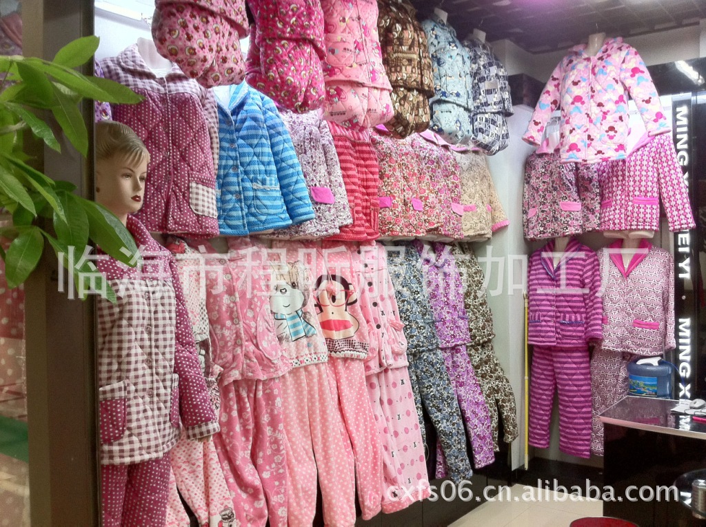 批发采购<em>女式棉衣</em>-厂家直销<em>冬款睡衣</em>印花夹棉
