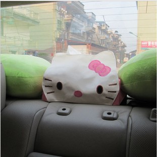 汽车皮革猫卡通纸巾抽套,车载纸巾盒套,纸巾夹,纸巾包套29-2C411