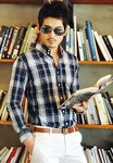 8%优惠cityandtheman韩国进口韩版男装格纹衬衫CMCU00298377
