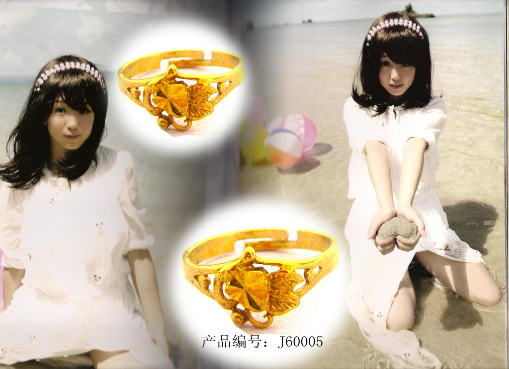 【<em>戒指</em>J60005 镀<em>黄金女式戒指</em> 厂家直销 批发