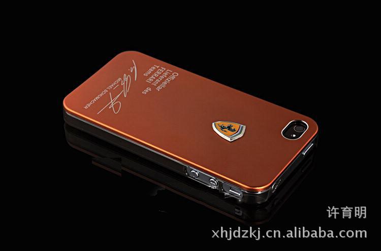 名牌跑车标志保护套 iphone4 4s金属保护壳 法