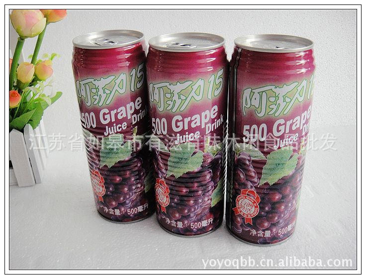 【台湾进口饮料 阿莎力 500ml葡萄汁 水果饮料
