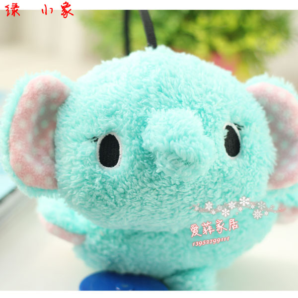 薄荷绿萌小象 <em>粉兔兔</em> 卡通大象冬季儿童成人保