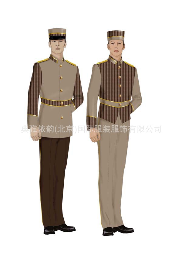 【专业定做】大方得体酒店夏季门童服装 夏季酒店行李生服装