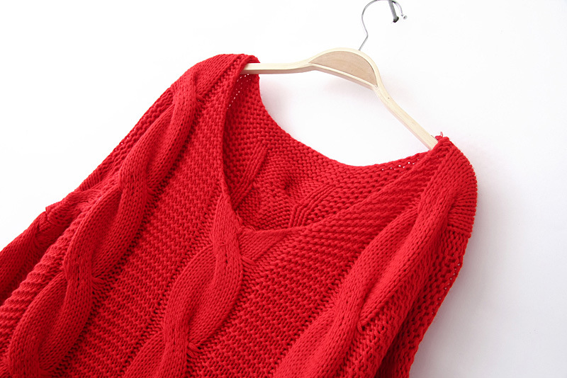 F147欧美风网络爆款复古<em>大麻花</em>套头<em>毛衣</em>一件