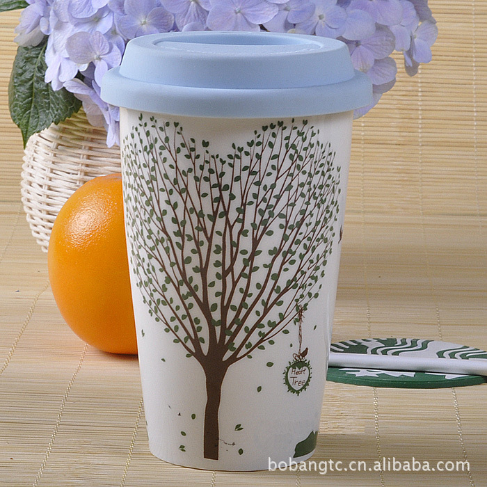 棕吕树双层杯 图片