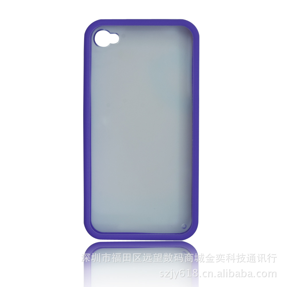 【iPhone4\/4S塑胶手机外壳双色TPU 手机保护