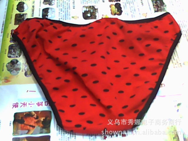 <em>内裤</em>-女孩<em>内裤</em>大红<em>黑点</em>纯棉韩版可爱低价直批