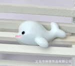 手机贴钻-平底公仔树脂配件-50MM白色海豚 义乌小商品混批