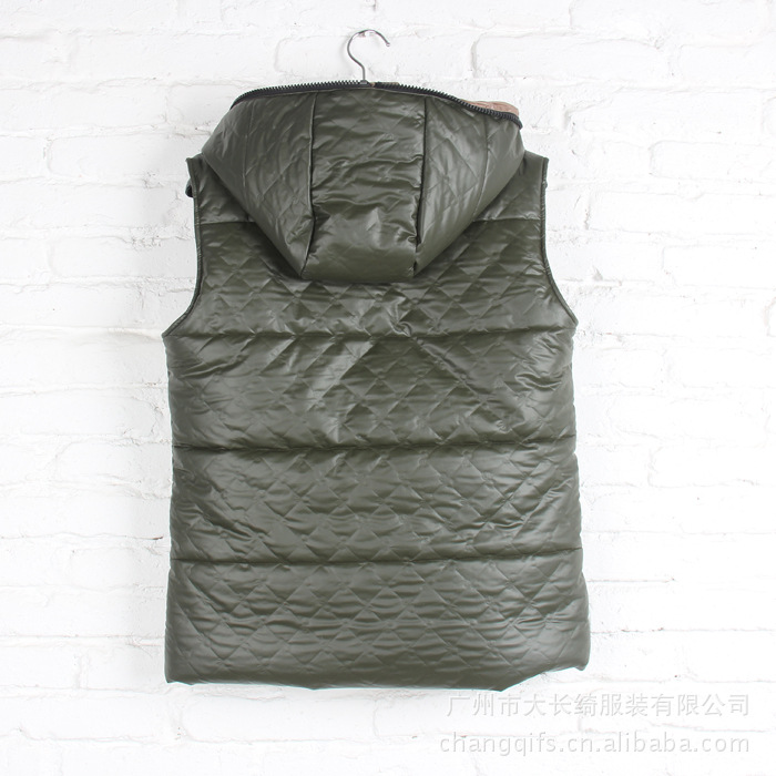 【男装 2012秋冬新品男士<em>亮面马甲 连帽</em>韩版时