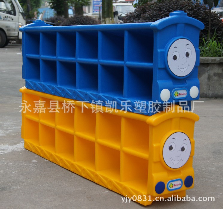 幼儿园家具可爱动画托马斯塑料鞋柜图片,幼儿