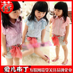 2012夏款童装 棉质雪纺雅致衬衫 韩版女童衬衫 童衬衫批发