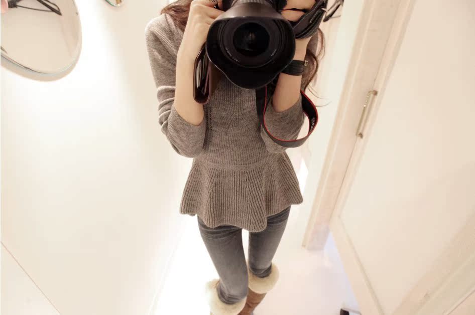 【早春新款 <em>收</em>腰<em>分叉</em>小裙摆 韩国大牌<em>收</em>腰显瘦