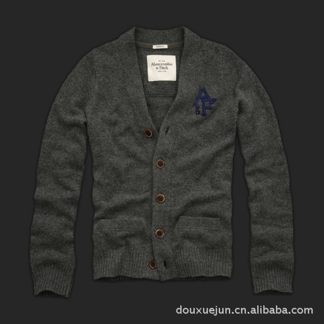 【AF休闲<em>男开衫毛衣</em>外套 男<em>韩版</em>潮AF衣服批发