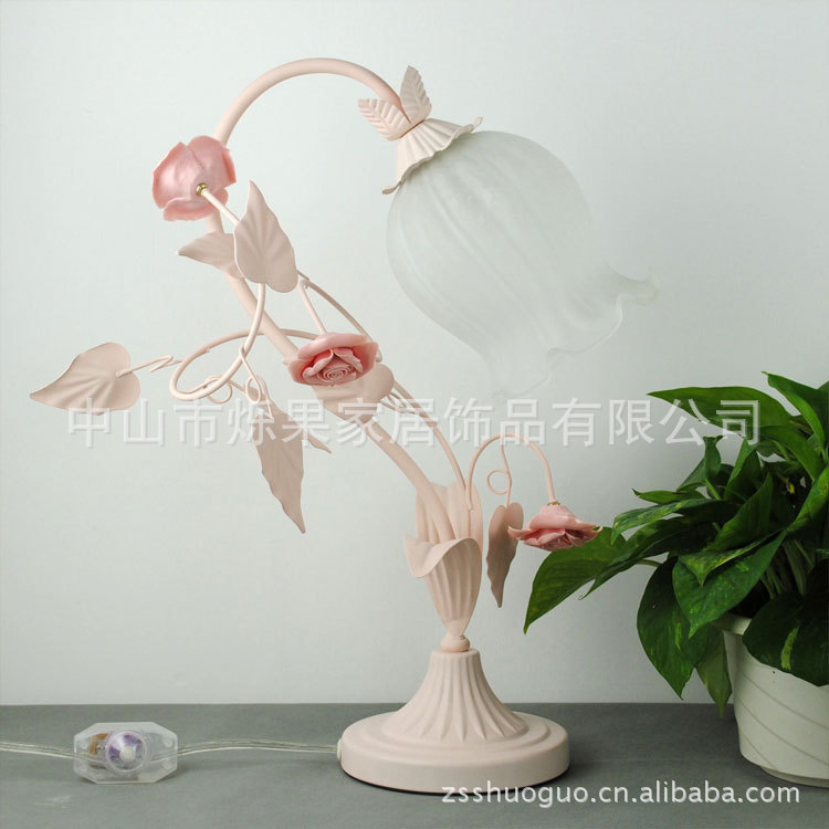 田园风格卧室床头台灯,实体批发,网销代发业务