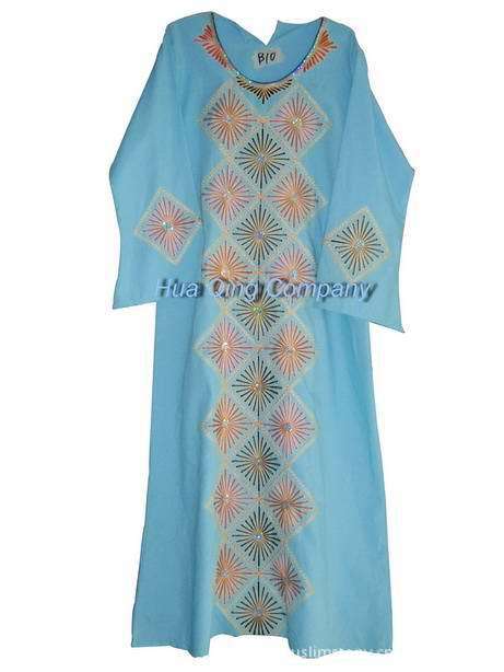 批发采购连衣裙-中东绣花+印花女夏袍middle 