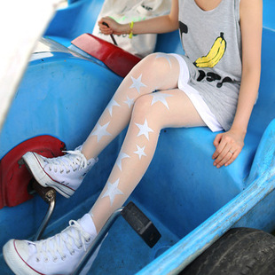 批发采购打底裤-韩国进口<em>女</em> 薄 <em>白丝袜</em> 烫金雪