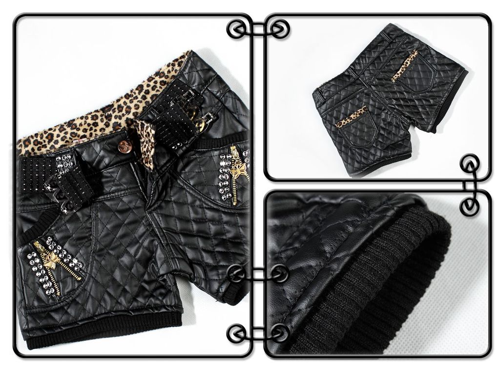 批发<em>新款加绒</em>女式牛仔<em>短裤</em>靴裤毛边<em>短裤</em>靴裤皮