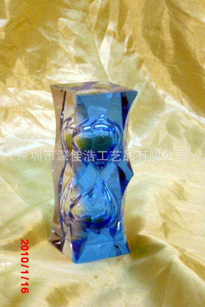 【深佳浩艺品】水晶胶工艺 时尚水晶胶沙漏摆件 水晶胶工艺品