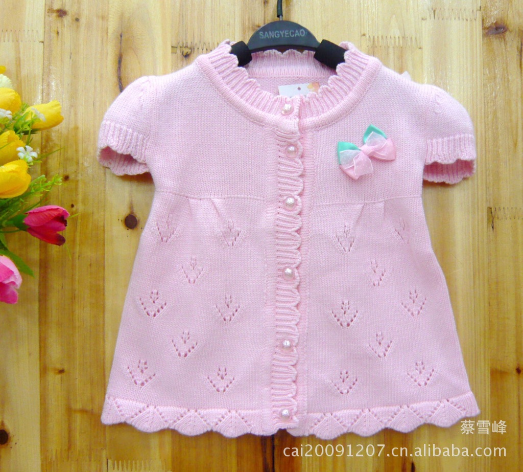 童装<em>毛衣</em>~小童韩版线<em>背心毛衣开衫</em>~<em>女童</em>纯色